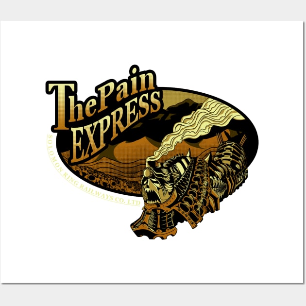 The Pain Express Wall Art by monochromefrog